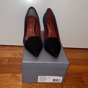 Aerin pointy suede heels